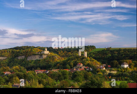 Rudelsburg Und Saaleck - Rudelsburg und Saaleck castle 02 Stockfoto