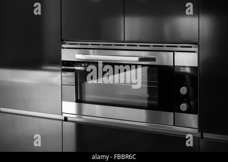 Detail der Ofen der heimischen Küche geschlossen Stockfoto