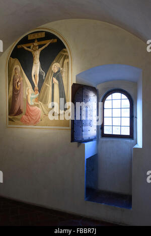 Florenz. Italien. Museum von San Marco, Zelle 25, Fresko von Fra Angelico und Assistenten (1441 – 42). Stockfoto