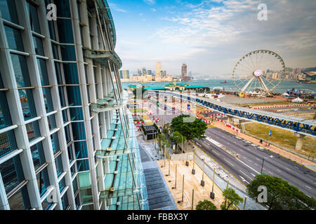 Blick auf die Mann Yiu Street, Central, Hong Kong, Hong Kong. Stockfoto