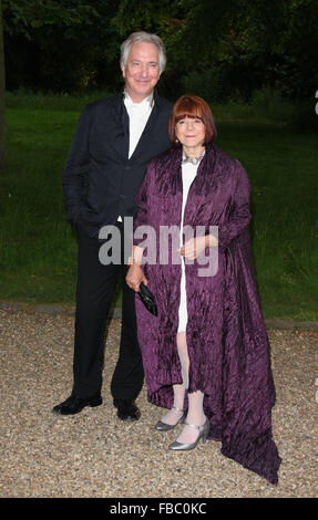 Bild Datei: London - Alan Rickman (mit langen Begriff Partner Rima Horton wen er er in New York im Jahr 2012 bedrängt) bei der Raisa Gorbachev Foundation Gala im Gestüt House, Hampton Court, London - 5. Juni 2011.   Bildnachweis: KEITH MAYHEW/Alamy Live-Nachrichten Stockfoto