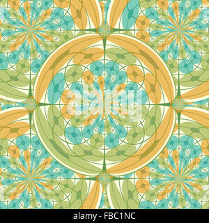 Harmonische Kombination von geometrischen Formen in Erdtönen. Geometrische digitale Kunst. Stockfoto