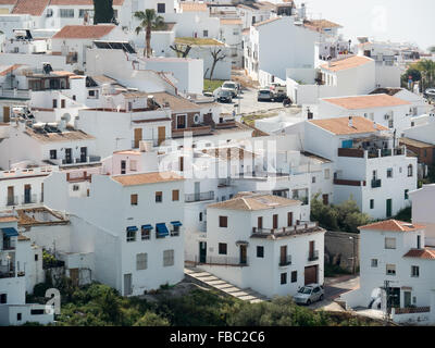 Frigiliana ein weisses Dorf in der Nähe von Nerja, Costa Del Sol, Andalusien, Spanien, Stockfoto