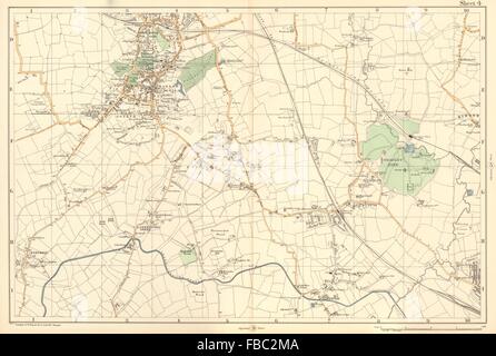 WEMBLEY BRENT Sudbury Greenford Northolt Kenton Alperton Egge. Speck-1903 Karte Stockfoto