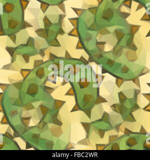 Low-Poly Design dreieckigen grün gelbe Dornen ornament Wallpaper Hintergrund Stock Vektor