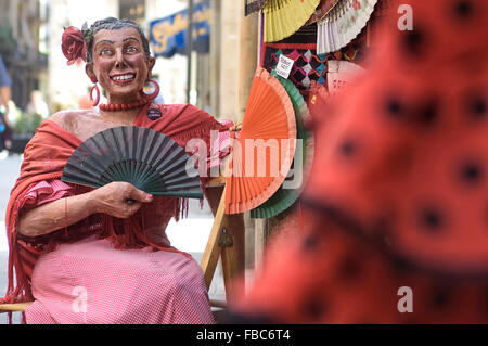 Handheld-Fan-Shop. Barcelona. Spanien. Katalanisch. Spanien. Europa Stockfoto