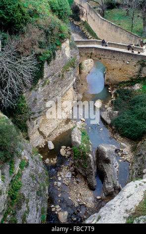 Arabische Brücke. Ronda. Provinz Málaga, Spanien Stockfoto