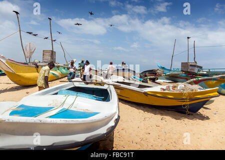 Angelboote/Fischerboote auf der Arugam Bay, Ampara Distrikt, östlichen Provincie, Sri Lanka Stockfoto
