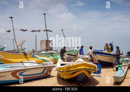 Angelboote/Fischerboote auf der Arugam Bay, Ampara Distrikt, östlichen Provincie, Sri Lanka Stockfoto