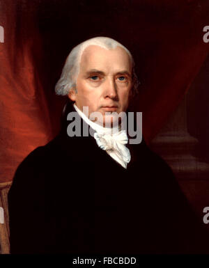 James Madison. Porträt des 4. US-Präsidenten von John Vanderlyn, 1816 Stockfoto