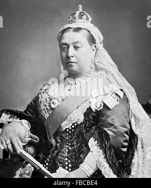 Königin Victoria. Alexander Bassano Foto von Queen Victoria verwendet, um ihr goldenes Jubiläum im Jahre 1887 zu gedenken Stockfoto