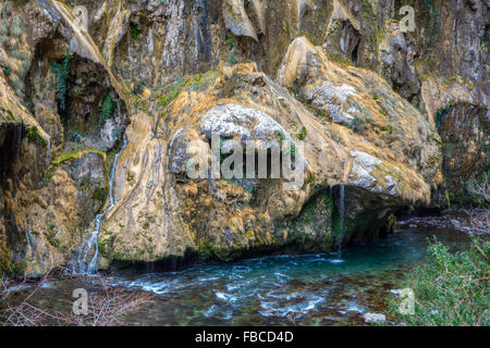 L'Argenteria-Rock-Formation, Schlucht Collegats am Fluss Noguera Stockfoto