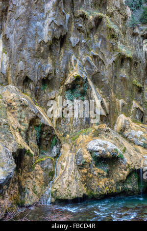 L'Argenteria-Rock-Formation, Schlucht Collegats am Fluss Noguera Stockfoto