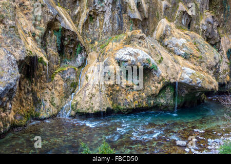 L'Argenteria-Rock-Formation, Schlucht Collegats am Fluss Noguera Stockfoto