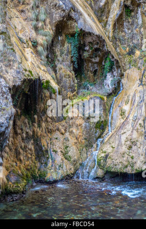 L'Argenteria-Rock-Formation, Schlucht Collegats am Fluss Noguera Stockfoto