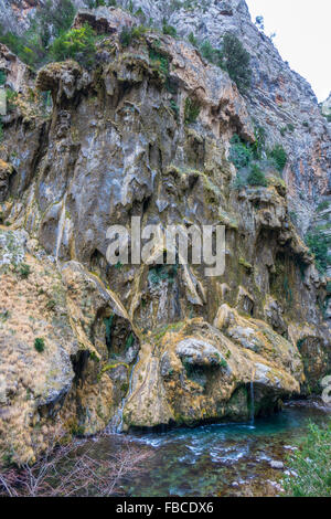 L'Argenteria-Rock-Formation, Schlucht Collegats am Fluss Noguera, Inspiration für Gaudi Sagrada Familia Stockfoto