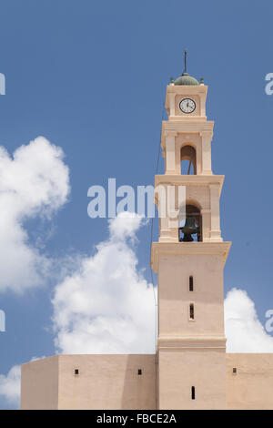 Glockenturm oder Bell Turm der St.-Petri Kirche in Jaffa, Teil von Tel Aviv Stockfoto