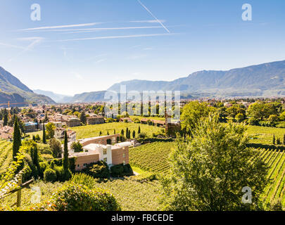 Blick über die Stadt Bozen (Sout Südtirol, Italien) Stockfoto