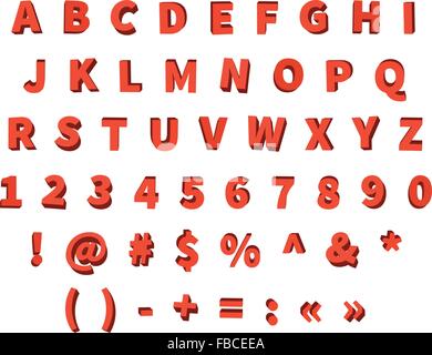 Dekorative lateinischen roter Schrift Stock Vektor