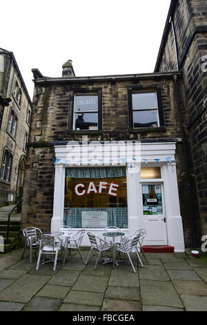 Sid es Cafe, Holmfirth, West Yorkshire, Großbritannien. Stockfoto