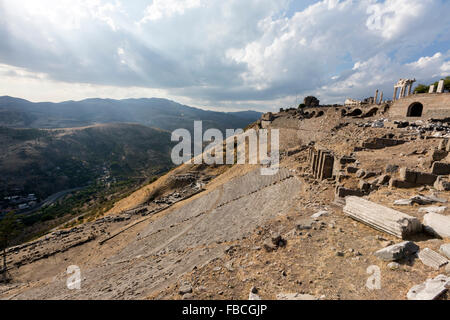 Theater von Pergamon, Pergamon Akropolis, eine antike griechische Stadt eigentlich in Bergama, Stockfoto