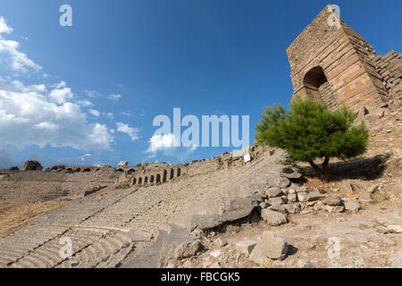 Theater von Pergamon, Pergamon Akropolis, eine antike griechische Stadt eigentlich in Bergama, Stockfoto