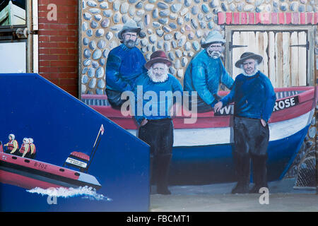 Malerei außerhalb Sheringham Museum norfolk Stockfoto