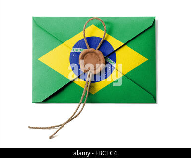 Die brasilianische Flagge Stockfoto