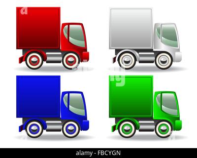 Lieferung LKW Symbole Stock Vektor