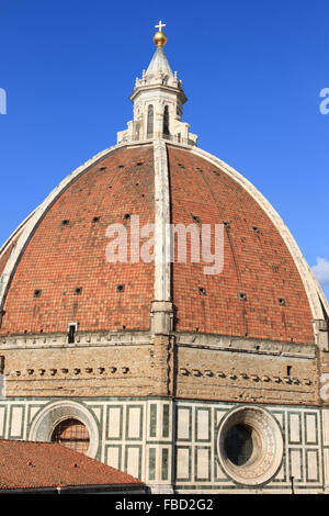 Filippo Brunelleschis berühmten Kuppel der Kathedrale von Florenz. Stockfoto