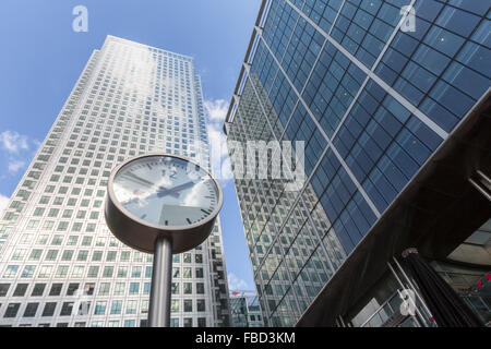 Hochhäuser am Canary Wharf, London, Vereinigtes Königreich Stockfoto