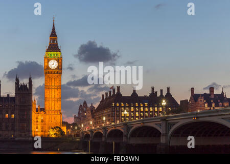 Elizabeth Tower, Big Ben, London, Vereinigtes Königreich Stockfoto