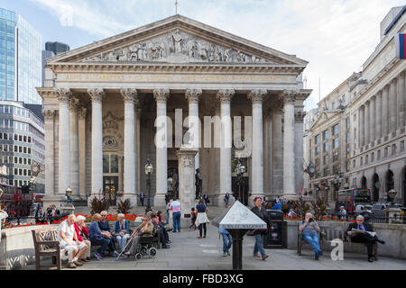 Die Royal Exchange, London, Vereinigtes Königreich Stockfoto