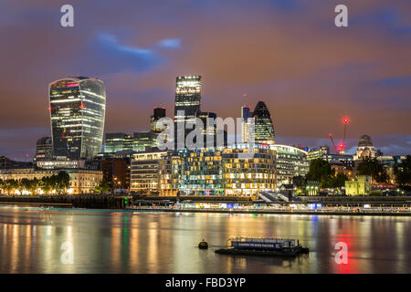 Wolkenkratzer von London, Vereinigtes Königreich Stockfoto