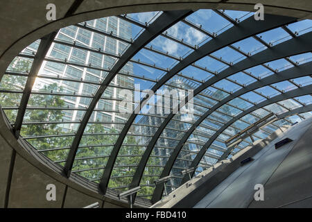 U-Bahn Station Canary Wharf, London, Vereinigtes Königreich Stockfoto
