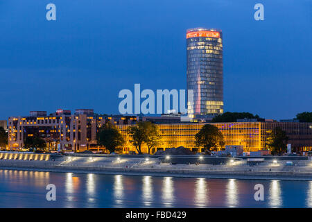 Rheinpromenade, LVR-Turm, Köln Stockfoto