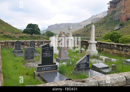 Friedhof in der Golden Gate Highlands National Park, Südafrika. Stockfoto