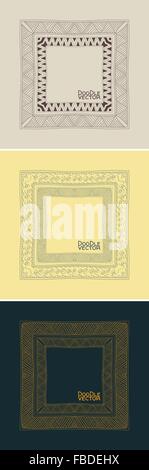 Hand gezeichnet Doodle Grenze Frames Stock Vektor