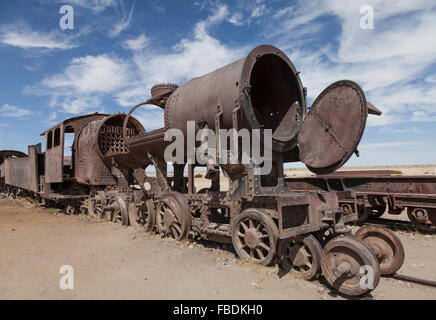 Alten Zug Lokomotive, Uyuni, Bolivien Stockfoto