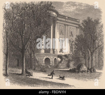 WASHINGTON DC: In the White-House-Garten, antiken Drucken 1874 Stockfoto