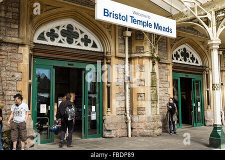 Bristol Temple Meads Bahnhof Bahnhof Haupteingang, UK Stockfoto