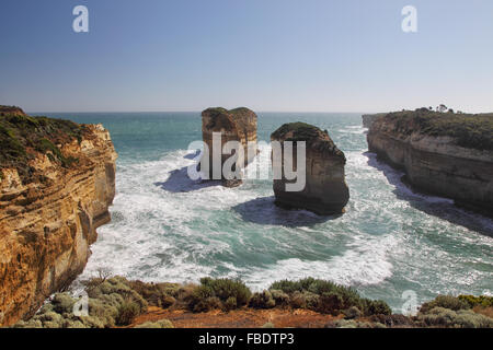 Felsformationen an Loch Ard Gorge im Port Campbell National Park an der Great Ocean Road in Victoria, Australien. Stockfoto