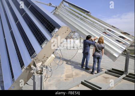 Universität von Ferrara (Italien), Department of Physics, wissenschaftliche Forschung auf konzentrierte Solarthermie Stockfoto