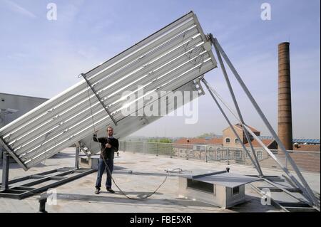 Universität von Ferrara (Italien), Department of Physics, wissenschaftliche Forschung auf konzentrierte Solarthermie Stockfoto