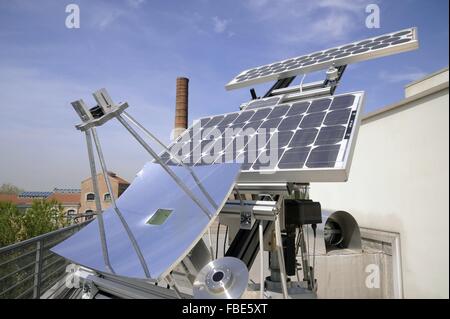 Universität von Ferrara (Italien), Department of Physics, wissenschaftliche Forschung auf konzentrierte Solarthermie Stockfoto