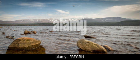 Loch Morlich, Aviemore, Badenoch und Strathspey, Schottland. Europa. Stockfoto