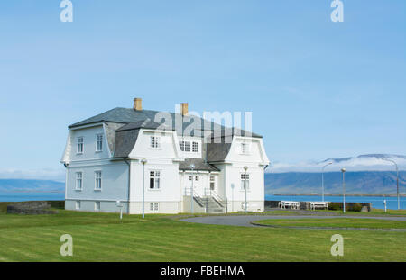 Reykjavik Island Innenstadt Reagan Gorbatschow Haus für Friedens-Gipfel am 11. Oktober 1986 diese Hofdi House Stockfoto