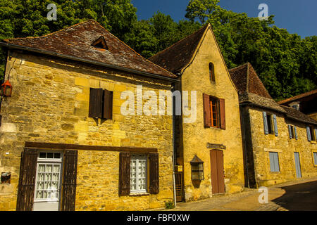 Kleinstadt in Dordogne Frankreich Stockfoto