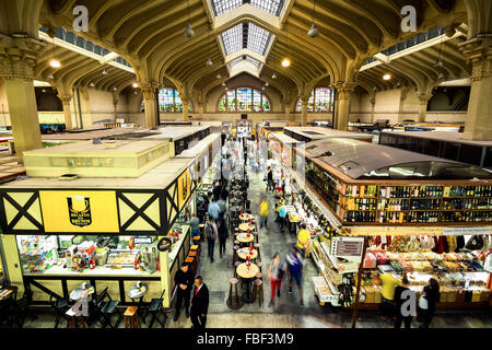 Allgemeine Ansicht der traditionellen städtischen Markt (Mercado Municipal) aka Mercadao in Sao Paulo, Brasilien. Stockfoto