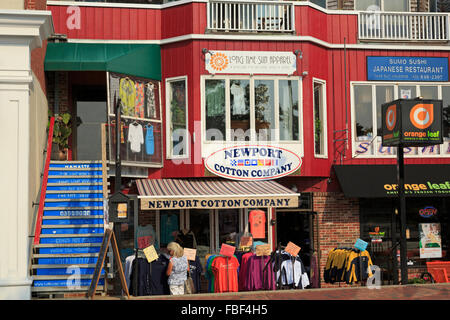 Thames Street, Newport, Rhode Island, USA Stockfoto